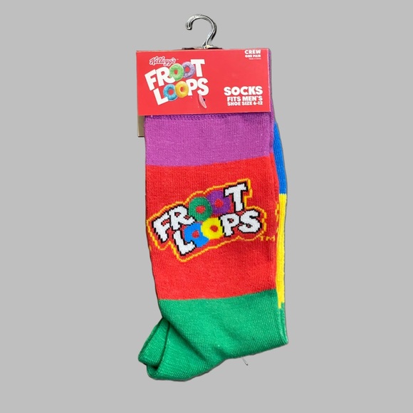 Froot Loops Mountain Dew Ritz Men’s Crew Socks 3 pair Size 6-12 - Picture 2 of 7